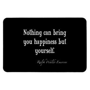 Magnet Flexible Citation inspirée de bonheur vintage d'Emerson