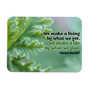 Magnet Flexible Citation inspirée de Winston Churchill "Une vie"