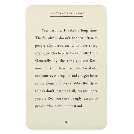 Magnet Flexible Citation Velveteen Rabbit Page Livre Zazzle Fr