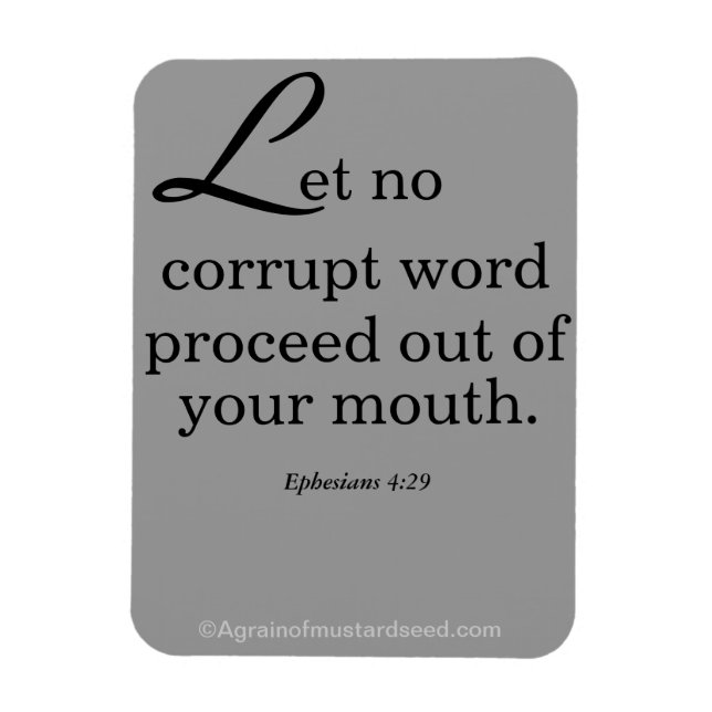 Magnet Flexible Citations bibliques Agrainofmustardseed.com (Vertical)