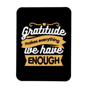 Magnet Flexible Citations de la typographie de la Gratitude inspir