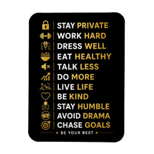 Magnet Flexible Citations de réussite motivationnelle Typographie 