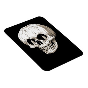 Magnet Flexible Citrouille Crânienne Halloween Gothique