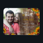 Magnet Flexible Citrouille d'automne Rose rustique Tournesol Magne<br><div class="desc">Citrouille d'automne Rose rustique Tournesol Magnet photo. Éditez les détails et insérez votre photo préférée et votre fait!</div>