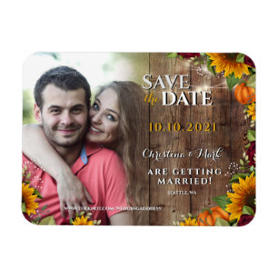 Magnet Flexible Citrouille d'automne Rose rustique Tournesol Magne