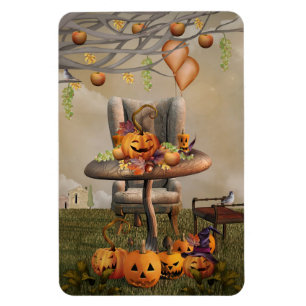 Magnet Flexible Citrouille de Halloween Fête Imaginaire Art