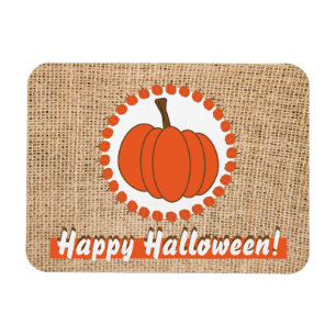 Magnet Flexible Citrouille d'Halloween Burlap