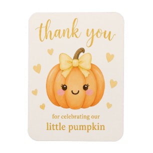 Magnet Flexible Citrouille Jaune Kawaii Merci