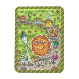 MAGNET FLEXIBLE CITROUILLE PIE & AMIS THANKSGIVING DAVANTAGE DE NO
