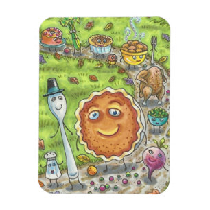 MAGNET FLEXIBLE CITROUILLE PIE & AMIS THANKSGIVING DAVANTAGE DE NO