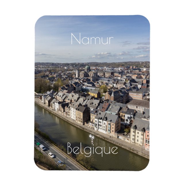 Magnet Flexible Cityscape de printemps Namur, Belgique (Vertical)