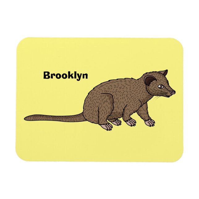 Magnet Flexible Civet de mûte luwak, dessin animé (Horizontal)