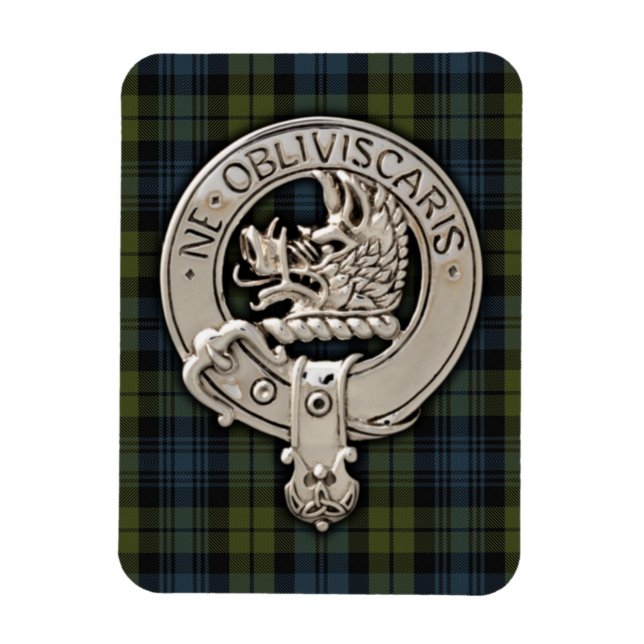 Magnet Flexible Clan Campbell Crest & Tartan (Vertical)