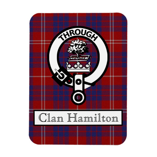 Magnet Flexible Clan Hamilton Crest et Tartan II (Vertical)