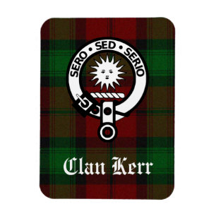 Magnet Flexible Clan Kerr Tartan et Insigne de crête