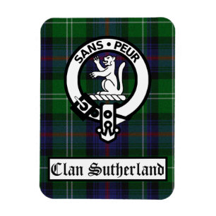 Magnet Flexible Clan Sutherland Crest Badge & Tartan