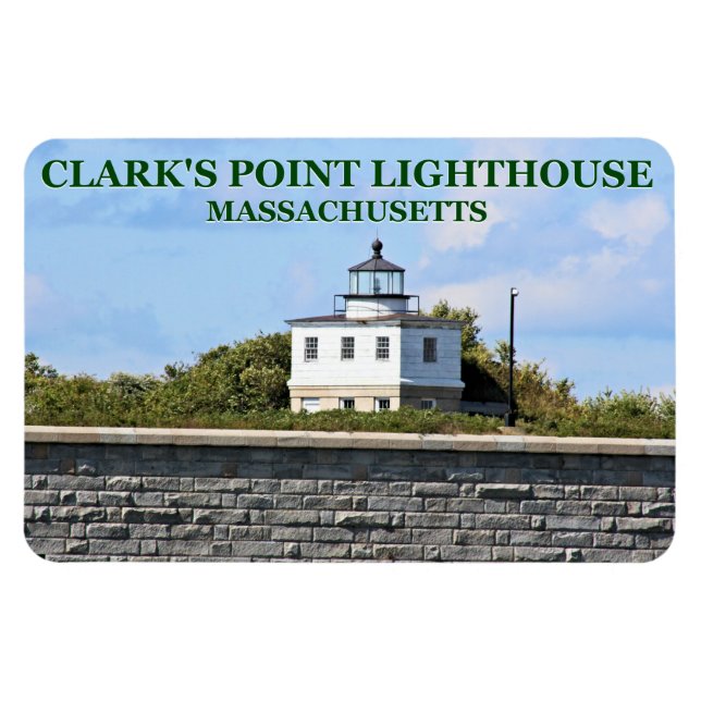Magnet Flexible Clark's Point Lighthouse Massachusetts FlexiMagnet (Horizontal)