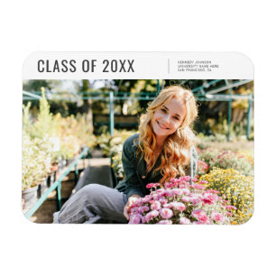 Magnet Flexible Classe de 20XX Moderne Minimaliste Photo Graduatio