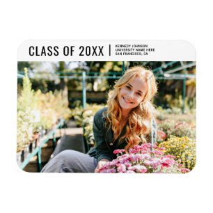 Magnet Flexible Classe de 20XX Moderne Minimaliste Photo Graduatio