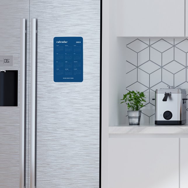 Magnet Flexible Classic Blue tendance Calendrier de l'année complè (Créateur téléchargé)