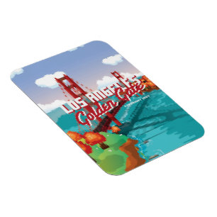 Magnet Flexible Classique boîte de jeu vidéo L.A Golden Gate des a