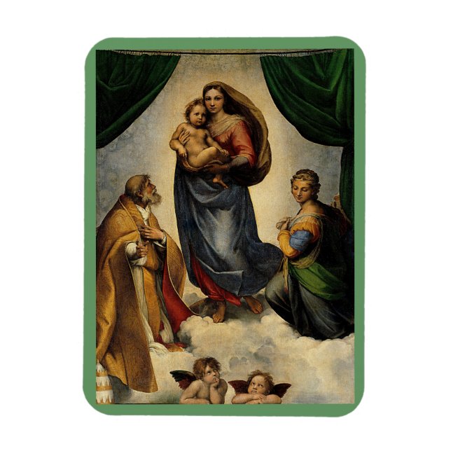 Magnet Flexible Classique de Raphael "Vierge Sixtine" (vers 1513) (Vertical)