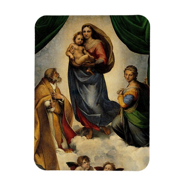 Magnet Flexible Classique de Raphael "Vierge Sixtine" (vers 1513) (Vertical)