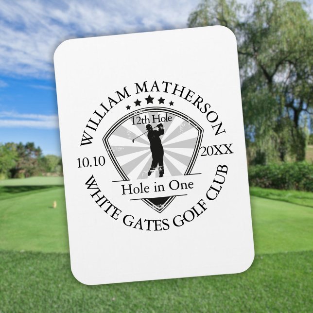 Magnet Flexible Classique trou en un golf personnalisé (Hole in One Classic Personalized Golf Magnet)
