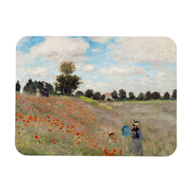 Magnet Flexible Claude Monet - Champ de coquelicots (Horizontal)