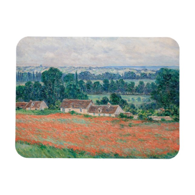 Magnet Flexible Claude Monet - Champ de coquelicots, Giverny (Horizontal)