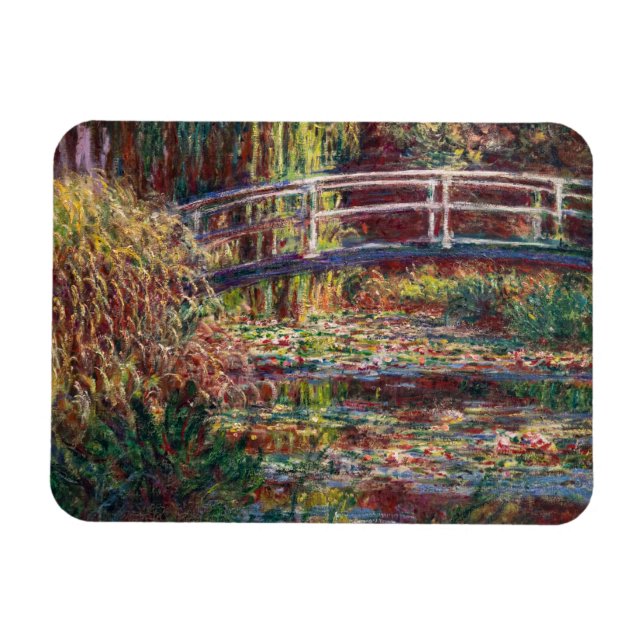 Magnet Flexible Claude Monet - Eau Lily étang, Harmonie rose (Horizontal)