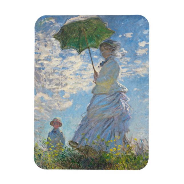 Magnet Flexible Claude Monet | Femme avec un parasol (Vertical)