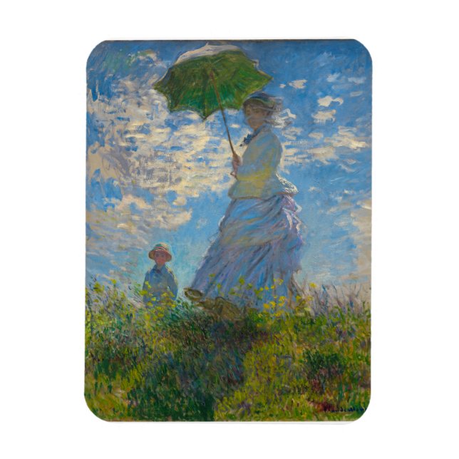 Magnet Flexible Claude Monet Femme avec un parasol (Vertical)