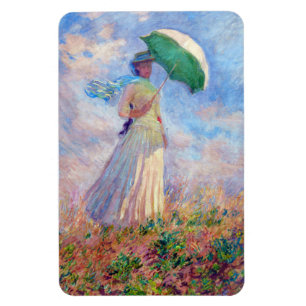 Magnet Flexible Claude Monet - Femme avec un parasol face à droite