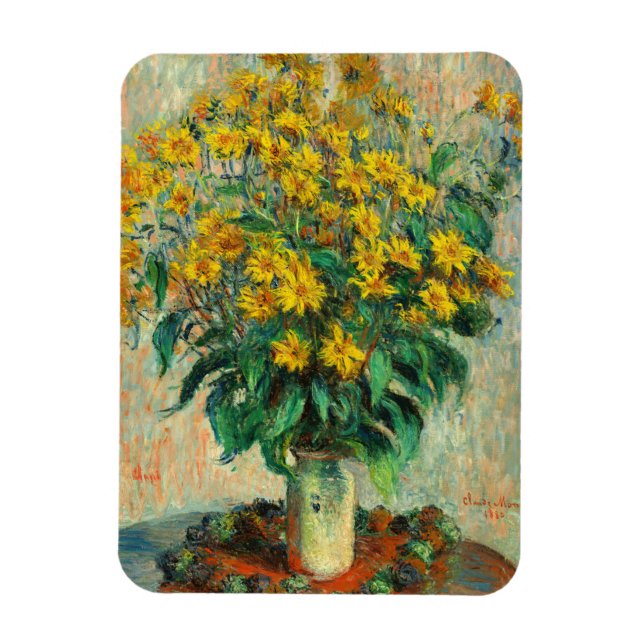 Magnet Flexible Claude Monet - Fleurs de topinambour (Vertical)