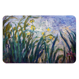 Magnet Flexible Claude Monet - Iris jaunes et mauves