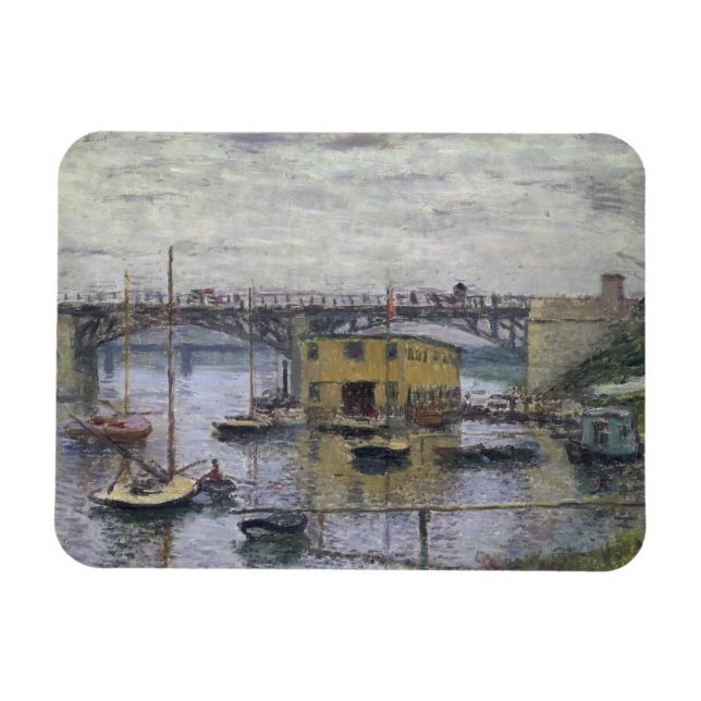 Magnet Flexible Claude Monet - Pont à Argenteuil le jour gris (Horizontal)