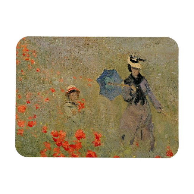 Magnet Flexible Claude Monet | Poppies sauvages, près d'Argenteuil (Horizontal)