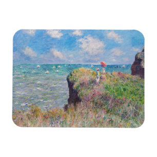 Magnet Flexible Claude Monet - Promenade sur la falaise à Pourvill