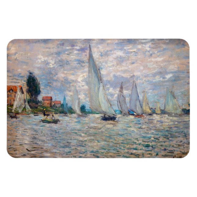 Magnet Flexible Claude Monet - Régate de bateaux à Argenteuil (Horizontal)