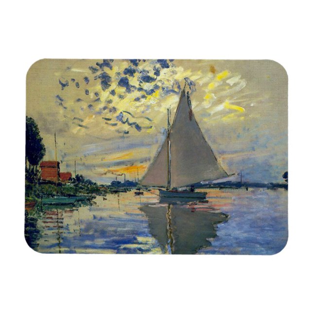 Magnet Flexible Claude Monet - Sailboat at Le Petit-Gennevilliers (Horizontal)