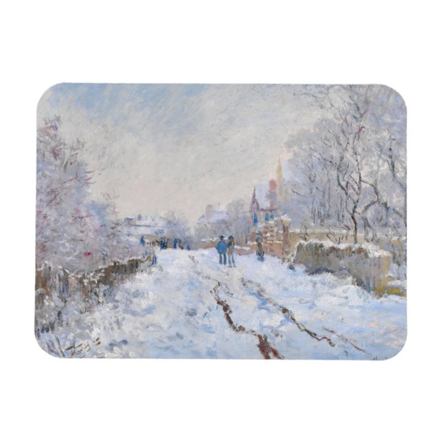 Magnet Flexible Claude Monet - Scène de neige à Argenteuil (Horizontal)
