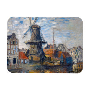 Magnet Flexible Claude Monet - Windmill, Amsterdam