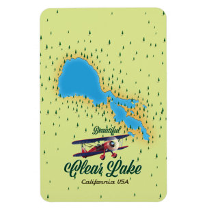 Magnet Flexible Clear Lake California USA map
