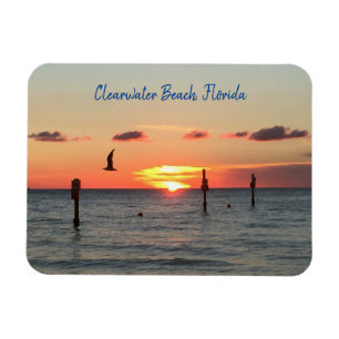 Magnet Flexible Clearwater Beach, Floride sunset aimant