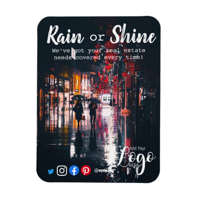 Magnet Flexible Clientèle pluie référencement immobilier marketing (Vertical)