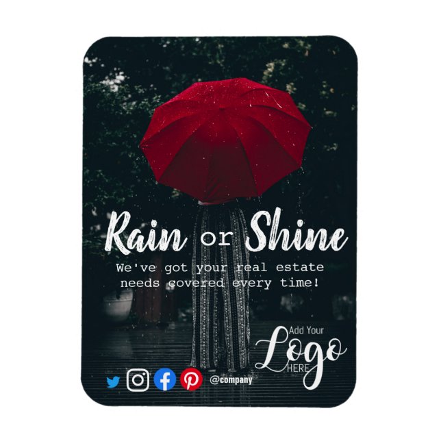 Magnet Flexible Clientèle pluie référencement immobilier marketing (Vertical)