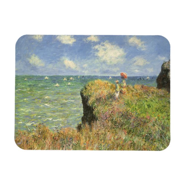 Magnet Flexible Cliff Walk à Pourville par Claude Monet (Horizontal)