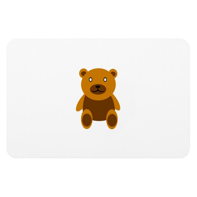 Magnet Flexible Clipart Brown d'ours de nounours (Horizontal)