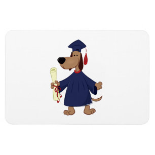 Magnet Flexible Clipart de graduation de chien
